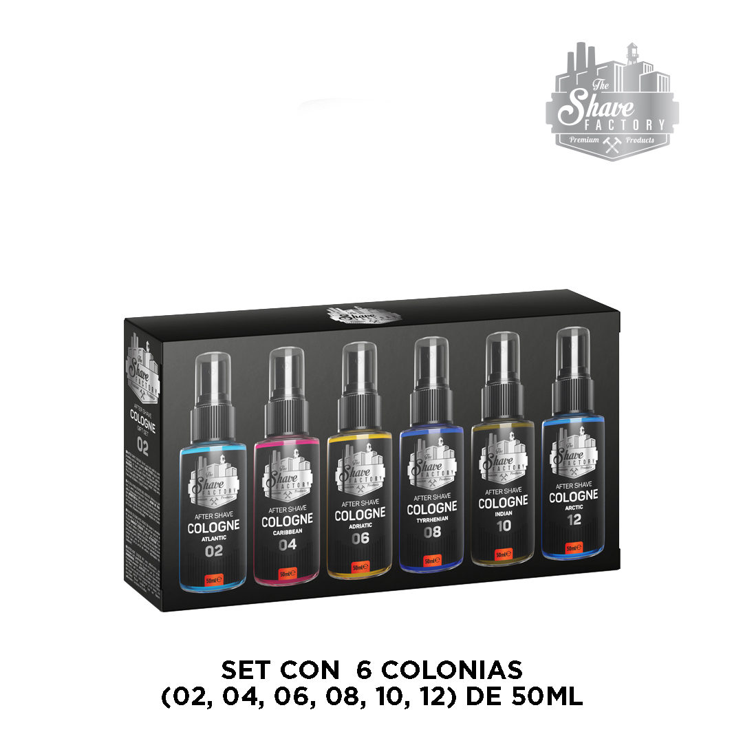 Set #2 After Shave - 6 colonias (02, 04, 06, 08, 10, 12) - 50ml