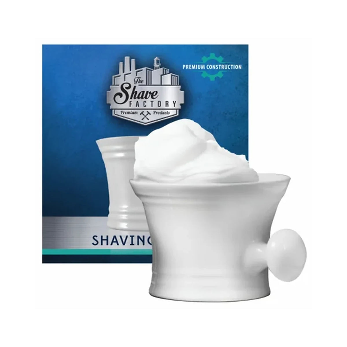 THE SHAVE FACTORY TAZA DE AFEITAR BLANCA